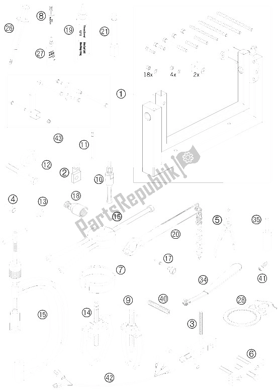 Todas las partes para Herramientas Especiales de KTM 525 XC ATV Europe 2008