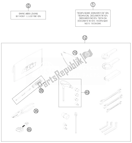 Todas las partes para Kit De Accesorios de KTM 990 Super Duke R Australia United Kingdom 2013