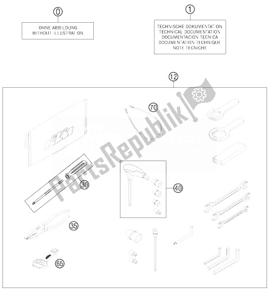 Todas las partes para Kit De Accesorios de KTM 990 Supermoto T Black ABS Europe 2013