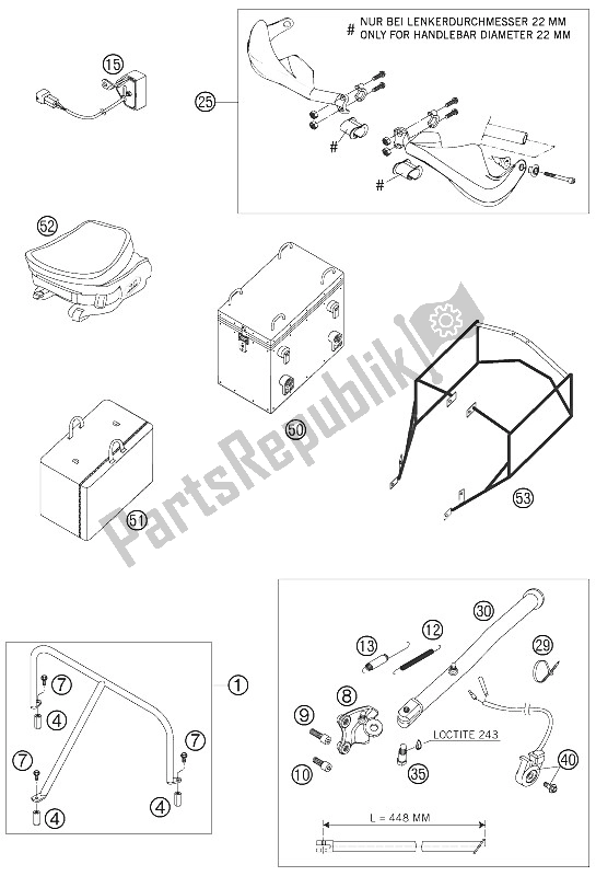 All parts for the Accessories of the KTM 640 LC4 Adventure USA 2006