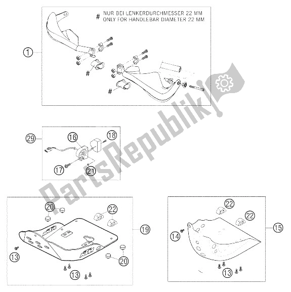 All parts for the Attachment Parts of the KTM 640 LC4 Supermoto Black 06 Europe 2006