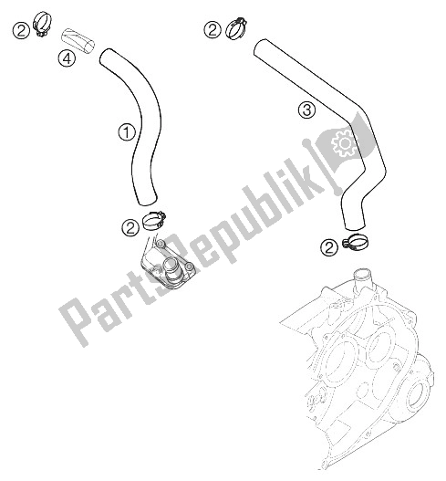 All parts for the Engine Exhaust of the KTM 625 SMC Australia United Kingdom 2006