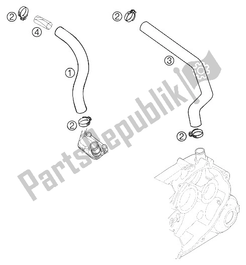 All parts for the Vent 640 Lc4 2002 of the KTM 640 Duke II Red Europe 2005