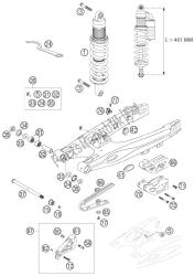 achterbrug, monoshock 85 sx