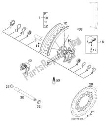 roda dianteira 125 s.moto 2001