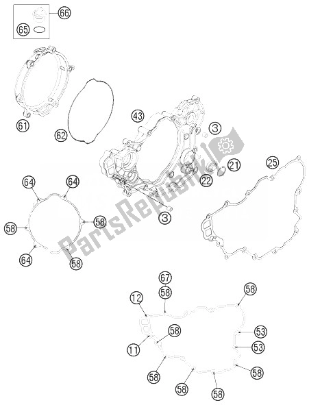 Todas las partes para Tapa Del Embrague de KTM 250 EXC F Australia 2013