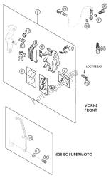 BRAKE CALIPER FRONT BREMBO 625