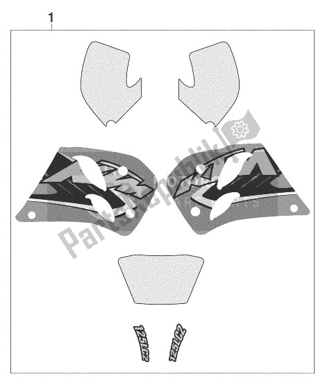 Todas las partes para Etiqueta Euro 125 '98 de KTM 125 LC2 80 Europe 1998