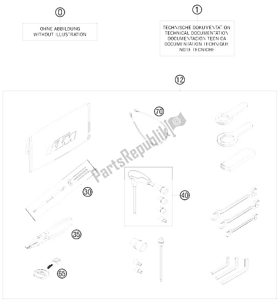 Tutte le parti per il Kit Accessori del KTM 990 Super Duke Black Australia United Kingdom 2008