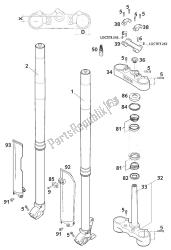 fourche avant - potence de direction usd43 wp 400/620 200