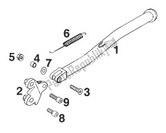 Todas las partes para Soporte Lateral 400/540 Sxc '99 de KTM 400 SX C 99 Australia 1999