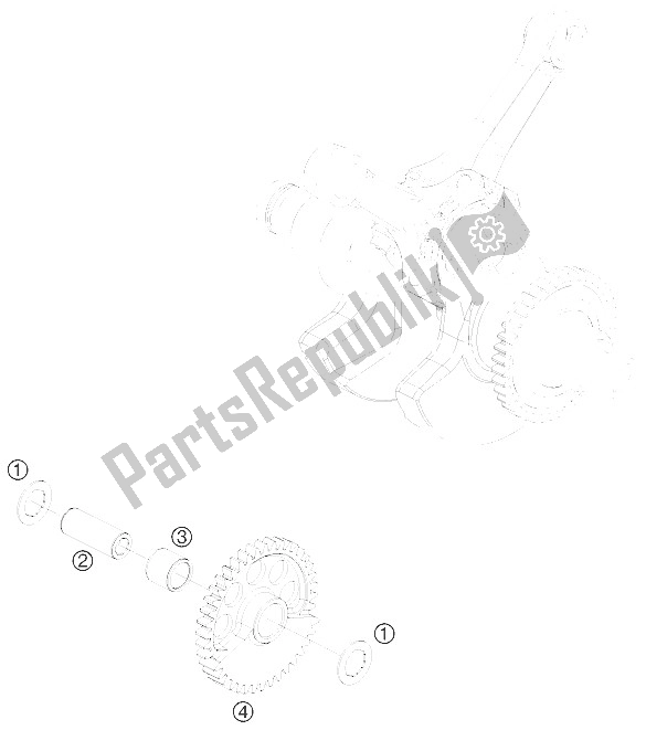 Alle onderdelen voor de Balansas van de KTM 1190 RC 8 Orange Australia 2008