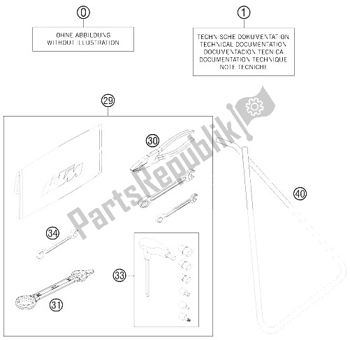 All parts for the Accessories Kit of the KTM 85 SX 19 16 Europe 2015