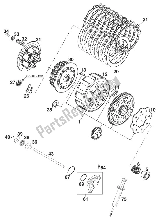 Wszystkie części do Sprz? G? O 250/300/380 '99 KTM 250 MXC USA 1999