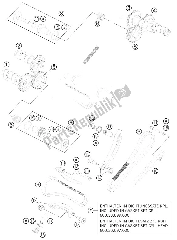 Tutte le parti per il Unità Di Cronometraggio del KTM 990 SM T LIM Edit OR ABS Europe 2011