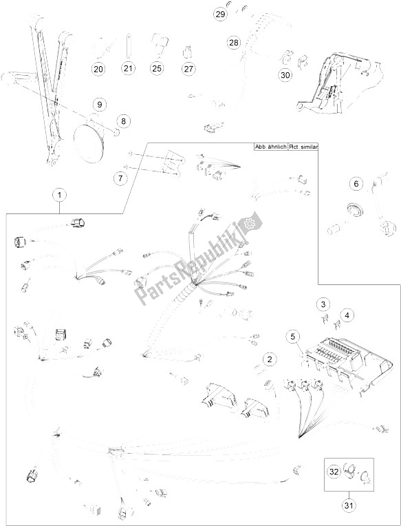 All parts for the Wiring Harness of the KTM 690 Enduro R ABS Australia 2015