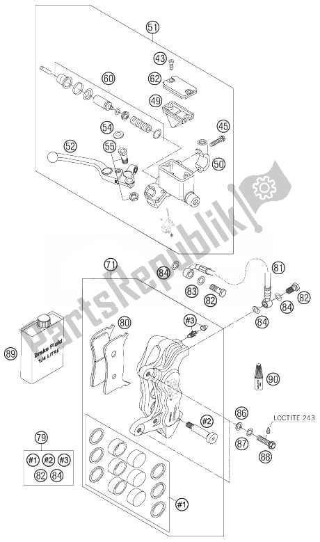 Wszystkie części do Cz?? Ci Nowe 525 Sx Supermoto KTM 525 SX Supermoto Europe 2004