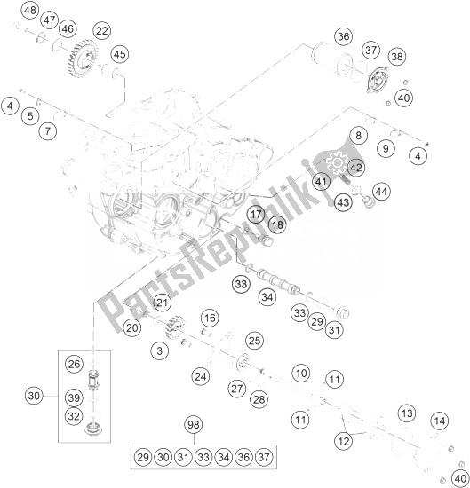 Toutes les pièces pour le Système De Lubrification du KTM 450 SMR Europe 2014