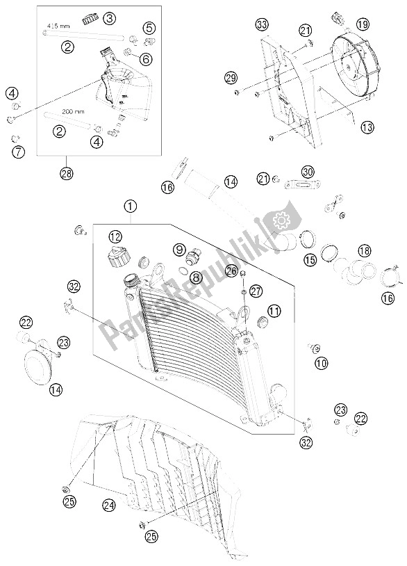 Todas las partes para Sistema De Refrigeración de KTM 690 Enduro R USA 2011