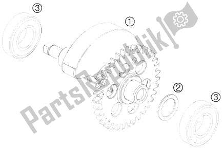 Todas las partes para Eje Equilibrador de KTM 690 Duke Black ABS USA 2014