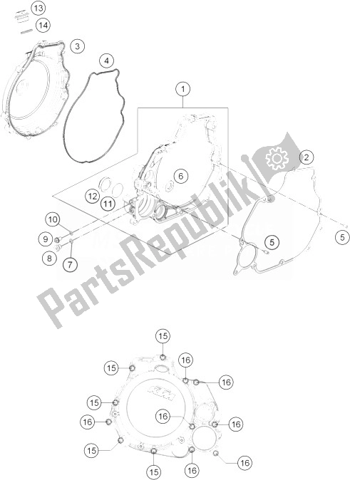 Todas las partes para Tapa Del Embrague de KTM RC 250 R Europe 2013