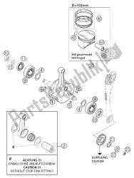 vilebrequin, piston 660 sms