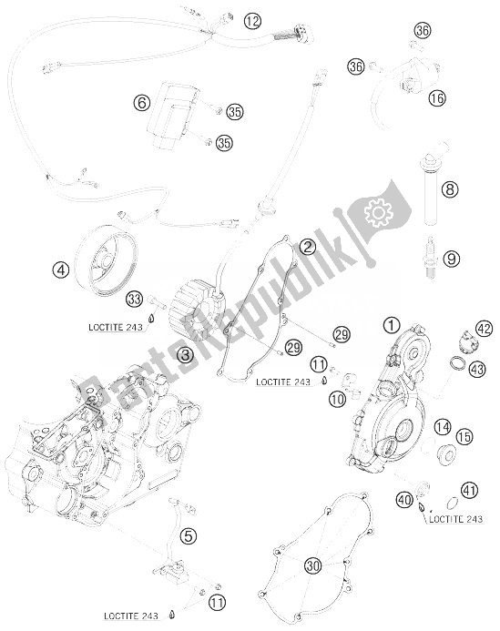 All parts for the Ignition System of the KTM 450 SX ATV Europe 2010