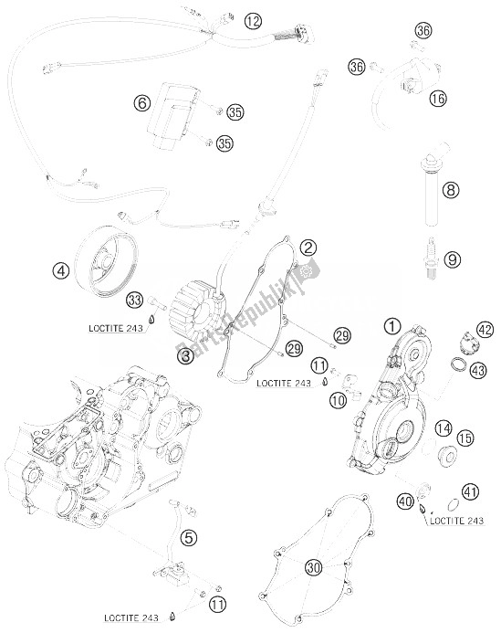 All parts for the Ignition System of the KTM 450 SX ATV Europe 2010