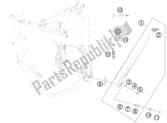 Toutes les pièces pour le Béquille Latérale du KTM Freeride 350 Europe 2015