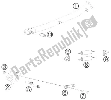 Todas las partes para Soporte Lateral / Central de KTM 450 Rally Factory Replica Europe 2014