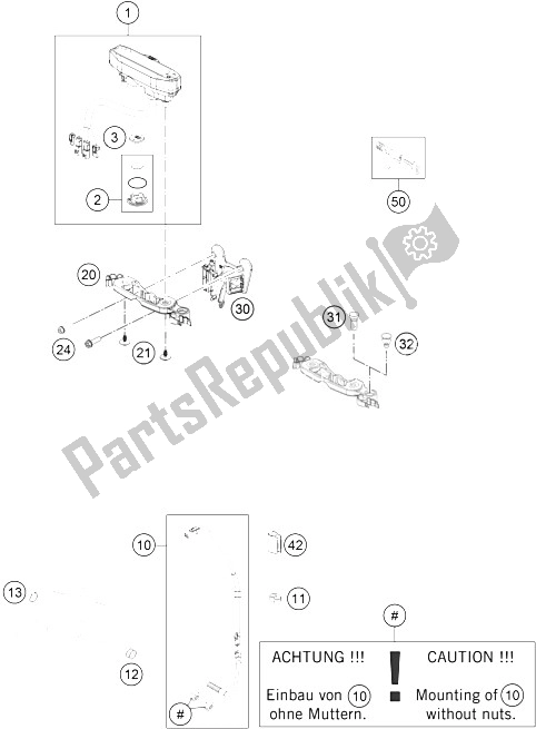 Toutes les pièces pour le Instruments / Système De Verrouillage du KTM 200 EXC Europe 2016