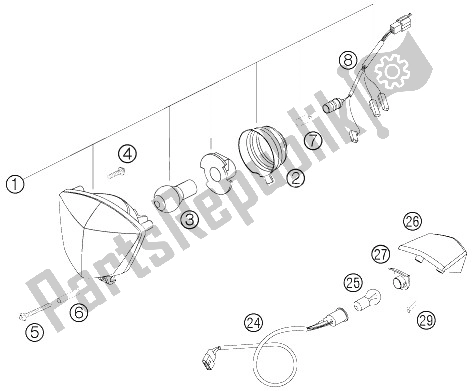 Tutte le parti per il Sistema Di Illuminazione del KTM 450 EXC G Racing USA 2006