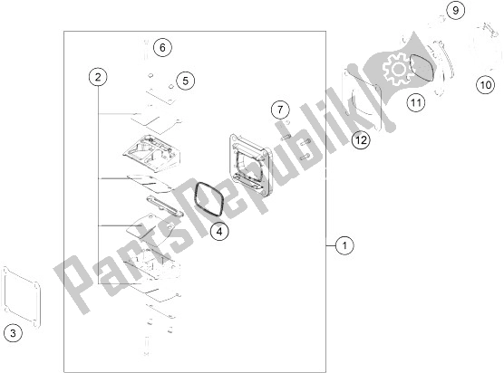 Todas las partes para Caja De Válvula De Lámina de KTM 125 SX Europe 2016