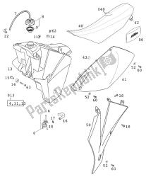 tanque, asiento, cubierta racing sx