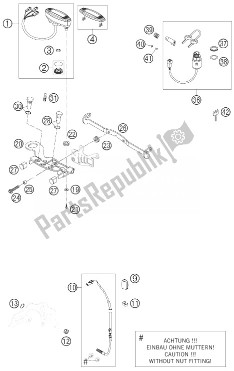 Alle onderdelen voor de Snelheidsmeter van de KTM 450 EXC USA 2007