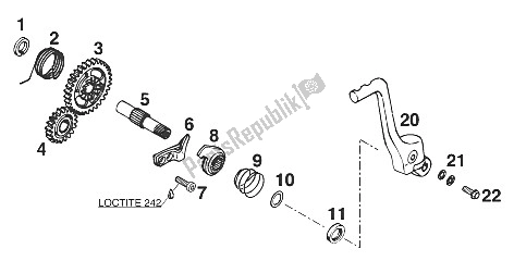 Todas las partes para Kick Starter 125? 92 de KTM 125 EGS M ö 6 KW Europe 1996