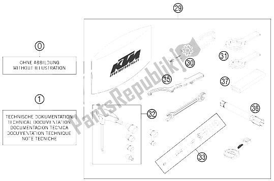 All parts for the Accessories Kit of the KTM 690 Duke Black ABS USA 2015