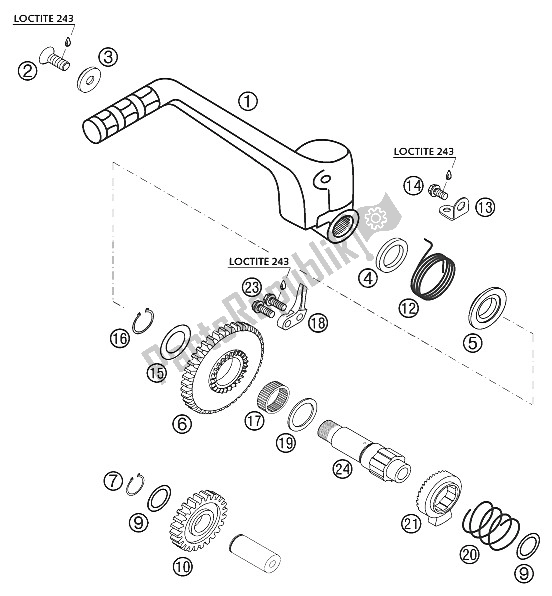 Todas las partes para Kick Starter 400/525 Racing de KTM 400 EXC Racing Australia 2002