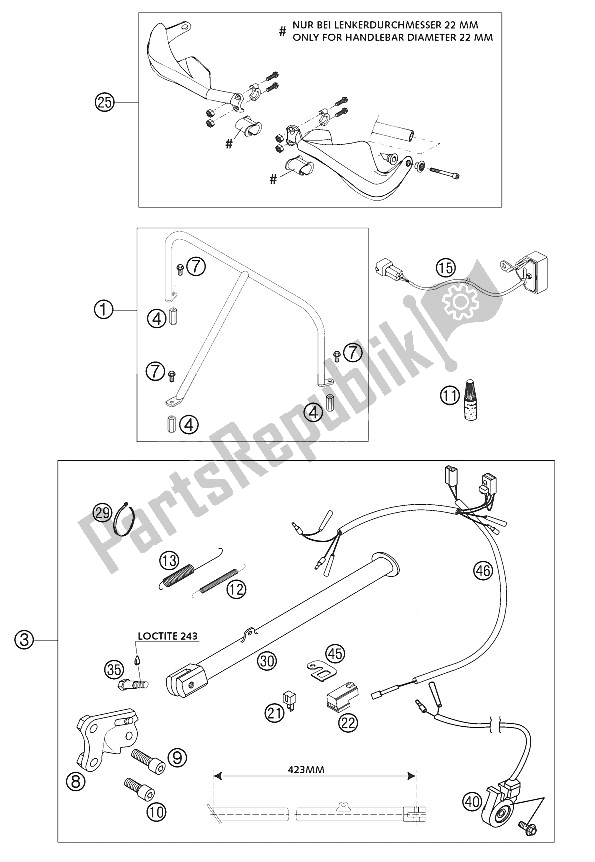 Todas las partes para Accesorios 640 Lc4 Advent de KTM 640 Adventure R USA 2002