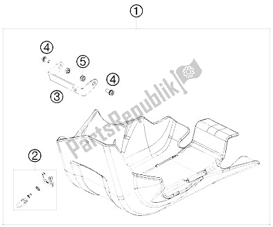 All parts for the Engine Guard of the KTM 450 EXC SIX Days Europe 2011