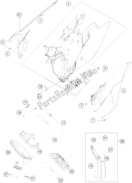 Todas las partes para Filtro De Aire de KTM 450 EXC SIX Days Europe 2016