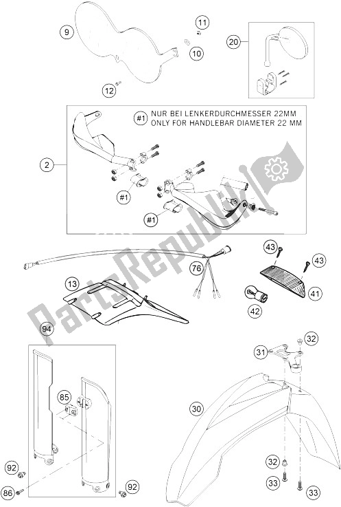 All parts for the Accessories of the KTM 660 Rallye Factory Repl Europe 2005