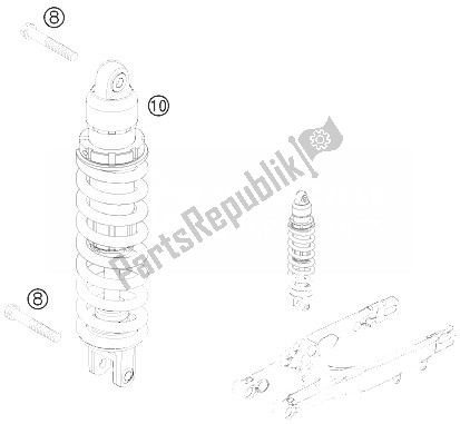 All parts for the Shock Absorber of the KTM 250 EXC SIX Days Europe 2014