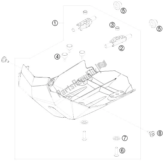 Toutes les pièces pour le Protection Moteur du KTM 690 Enduro 08 Europe 2008