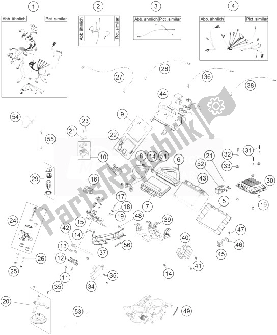 Todas las partes para Arnés De Cableado de KTM 1190 Adventure ABS Grey USA 2013