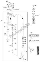 fourche avant - potence de direction pro senior 50 lc 2001