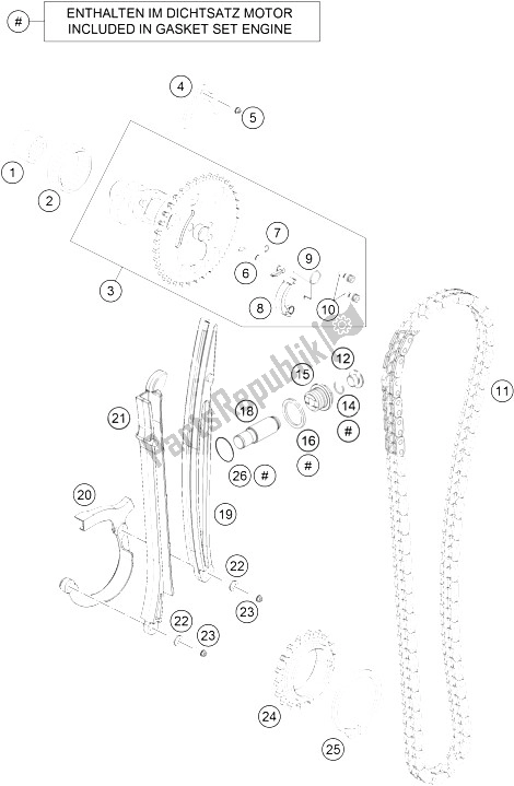 Toutes les pièces pour le Commande De Synchronisation du KTM 690 Enduro R ABS USA 2016