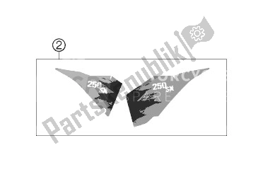 All parts for the Decal of the KTM 250 SX Europe 2007