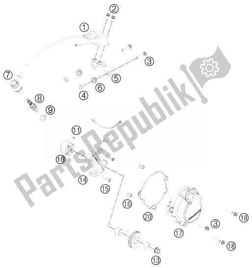 All parts for the Ignition System of the KTM 50 SX Mini Europe 2014