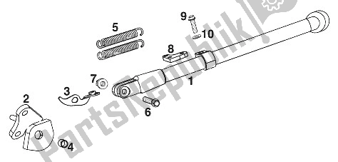 All parts for the Stand Side Duke'94 of the KTM 620 Duke 37 KW 94 Europe 1994